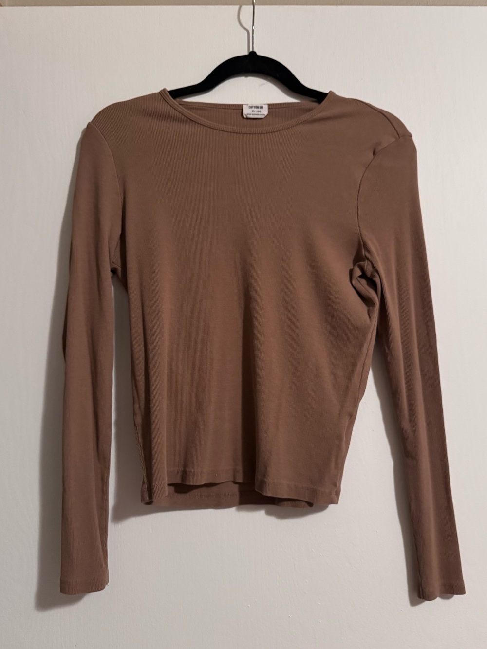Cotton On Long Sleeve Crewneck Top - Ribbed